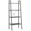 vidaXL Scaffale Autoportante con 4 Ripiani Nero 56x35x140 cm