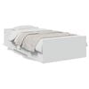 vidaXL Giroletto con Cassetti Bianco 90x200 cm in Legno Multistrato