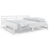 vidaXL Dormeuse Estraibile Bianca 2x(90x190) cm Legno Massello di Pino