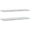 vidaXL Mensole a Muro 2 pz 100x30 cm Argento in Acciaio Inossidabile