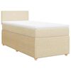 vidaXL Giroletto a Molle con Materasso Crema 90x200 cm inTessuto