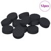 vidaXL Pannelli per Piedi di Mobili 12 pcs Nero &Oslash; 14 x 4 mm EVA