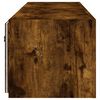 vidaXL Mobili TV a Parete con Luci LED 2pz Rovere Fumo 80x35x31 cm