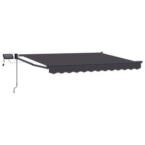 vidaXL Tenda retrattile manuale con LED Antracite 3,5 x 2 m