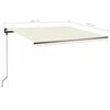 vidaXL Tenda da Sole Retrattile Manuale con LED 400x350 cm Crema