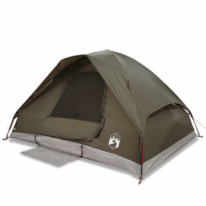 vidaXL Tenda da Campeggio a Cupola per 6 Persone Marrone Impermeabile