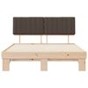 vidaXL Letto con Testiera Rivestita Talpa 150 x 200 cm Pino massello