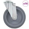 vidaXL Ruote Girevoli con Foro per Bullone 16 pz 125 mm