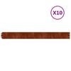 vidaXL Bordura per Prato 10 pz 10 x 103 cm Acciaio Corten Ruggine