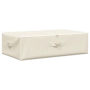 vidaXL Scatola Portaoggetti in Tessuto 70x40x18 cm Crema