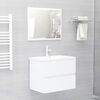 vidaXL Mobile Lavabo Bianco 60x38,5x45 cm in Legno Multistrato