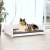vidaXL Cuccia per Cani Bianca 95,5x65,5x28cm in Legno Massello di Pino