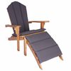 vidaXL Sedia Adirondack da Giardino con Poggiapiedi Naturale