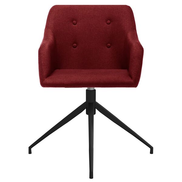 vidaXL Sedie da Pranzo Girevoli 6 pz Rosso Vino in Tessuto