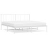 vidaXL Giroletto con Testiera Metallo Bianco 183x213 cm