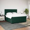 vidaXL Giroletto a Molle con Materasso Verde Scuro 180x200 cm Velluto