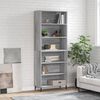 vidaXL Credenza Grigio Sonoma 69,5x32,5x180 cm Legno Multistrato