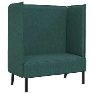 vidaXL Divano alto 101cm Verde scuro Tessuto