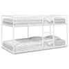 vidaXL Letto a Castello senza Materasso Bianco 90x200 cm in Acciaio