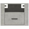 vidaXL Comodini a Muro 2 pz Grigio Cemento 50x36x40 cm