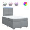 vidaXL Giroletto a Molle con Materasso Grigio Chiaro 120x190cm Tessuto