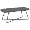 vidaXL Panchina con bottoni imbottiti Grigio Scuro 110 x 40 x 46 cm