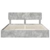 vidaXL Letto con Contenitore con testiera Grigio cemento 180 x 200 cm