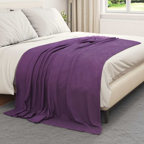 vidaXL Coperte da Pile 6 pcs Viola 200 x 150 cm Panno