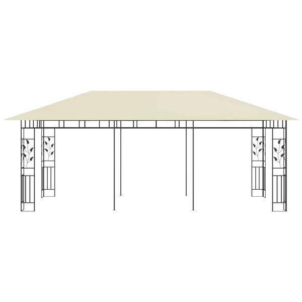 vidaXL Gazebo con Zanzariera 6x3x2,73 m Crema