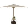 vidaXL Tavolo Giardino Foro Ombrellone Marrone 55x55x46,5cm Polyrattan