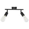 vidaXL Faretto a 2 Vie con Lampadine 2 W Nero E27