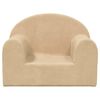 vidaXL Divano per Bambini Crema in Morbido Peluche