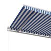 vidaXL Tenda da Sole Retrattile Automatica 450x350 cm Blu e Bianca
