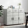 vidaXL Credenza con porta FLORIN Grigio cemento 88,5 x 30,5 x 73 cm