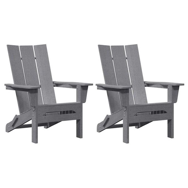 vidaXL Mobili da lounge da giardino 2 pcs Grigio chiaro