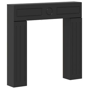 vidaXL Cornice per camino Nero 102 x 18 x 100,5 cm