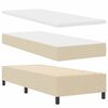 vidaXL Letto a molle con materasso Crema 90 x 190 cm Tessuto