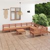 vidaXL Set Salotto da Giardino 10 pz ambra in Legno Massello di Pino