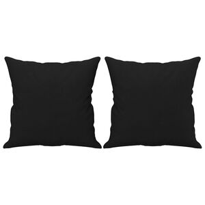 vidaXL Cuscini Decorativi 2 pz Nero 40x40 cm in Tessuto Microfibra