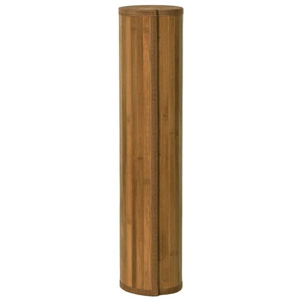 vidaXL Tappeto Rettangolare Marrone 80x1000 cm in Bamb&ugrave;