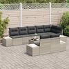 vidaXL Set Divano da Giardino 9 pcs Grigio chiaro polyrattan