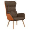 vidaXL Poltrona Rilassante Marrone in Tessuto e PVC