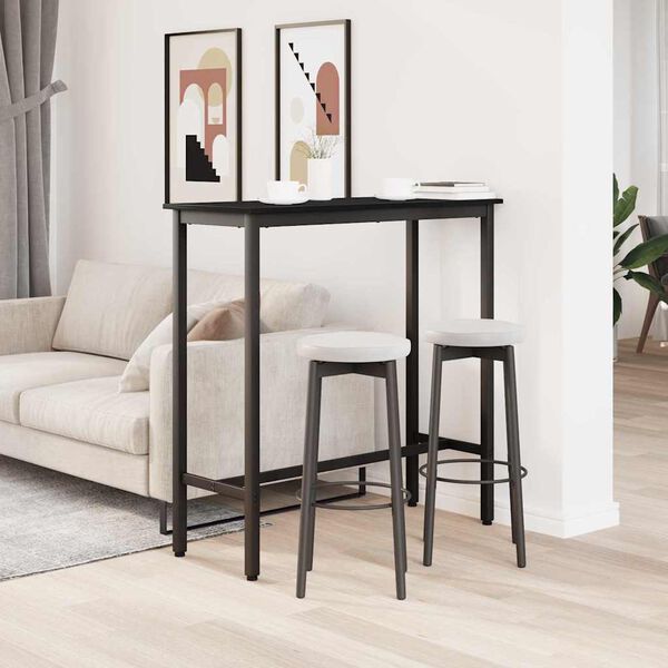 vidaXL tavolo Rovere Nero 100 x 40 x 100,5 cm