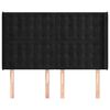 vidaXL Testiera ad Orecchio Nera 147x16x118/128 cm in Velluto