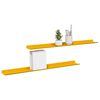 vidaXL Mensola sospesa 2 pcs Giallo senape 80 x 9 x 2,5 cm Acciaio