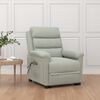 vidaXL Poltrona Alzapersona Massaggiante Grigio Chiaro in Velluto