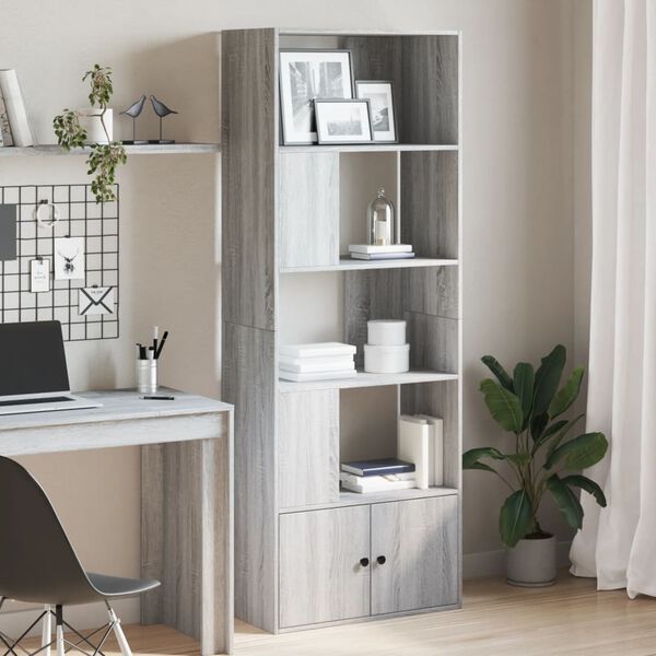 vidaXL Libreria Grigio Sonoma 70x36x189 cm in Legno Multistrato