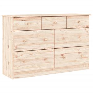 vidaXL Cassettiera ALTA 112x35x73 cm in Legno Massello di Pino