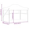 vidaXL Gazebo Professionale Pieghevole 3 Pareti 3x4m Acciaio Antracite