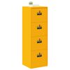 vidaXL Armadio per File con cassetto Giallo senape 44 x 50 x 106.5 cm